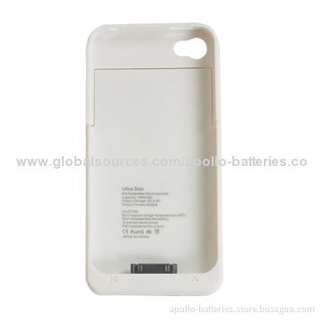 1900mAh, without cover, black/white power banks for iPhone 4/iphone4s